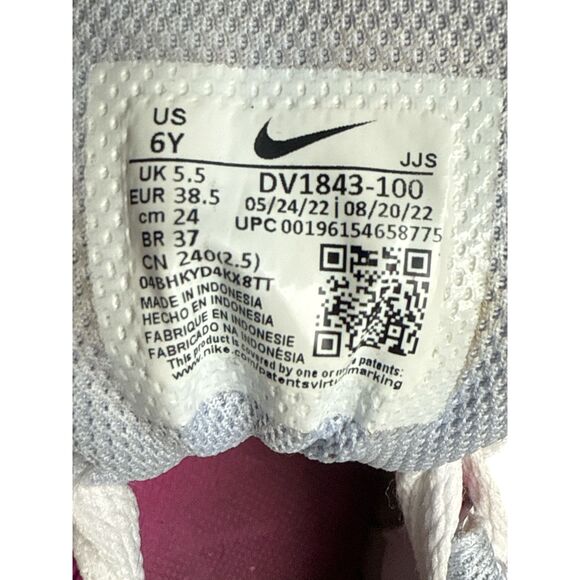 Nike Air Max Sneakers Youth 6Y White Pink Teal Polka Dot - Picture 2 of 9